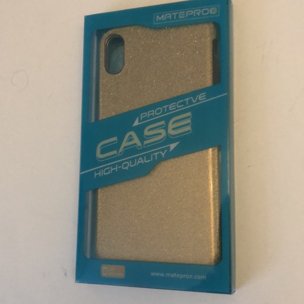 Iphone X Max Gold Glitter phone case